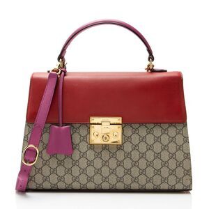 Gucci GG Supreme Padlock Medium Top Handle